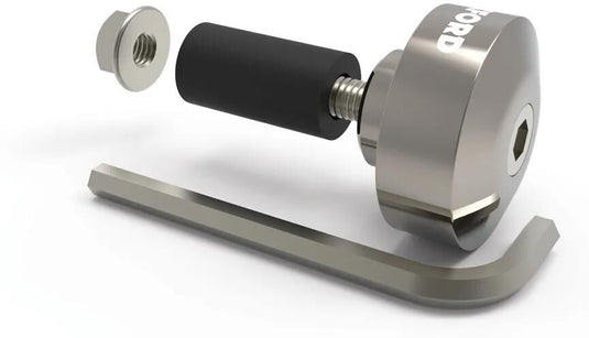 Oxford lenkerende barends 1 handlebar plugs 1 silver 22mm handlebars