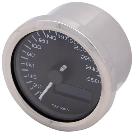 Daytona snelheidsmeter velona 60 velona speedometer, sw blue led 260 km h