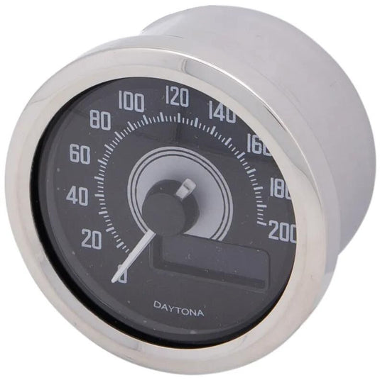 Daytona snelheidsmeter velona 60 velona speedometer, sw led white 200 km h