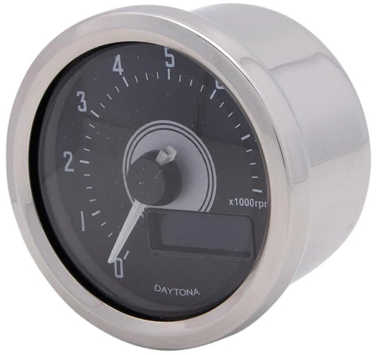 Daytona toerenteller velona 60 speed sensor velona, sw led white 8,000 rpm