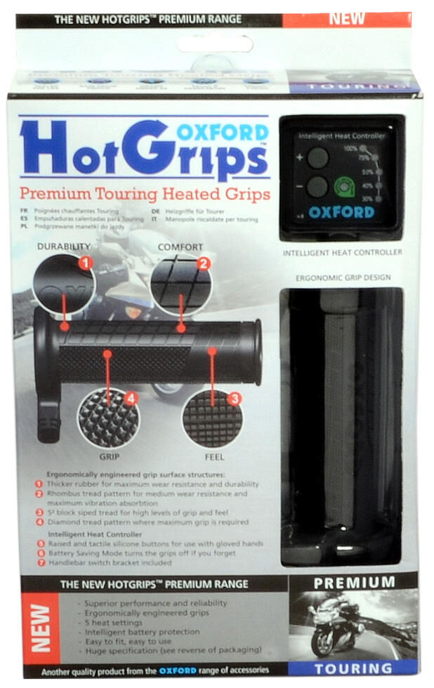 Load image into Gallery viewer, Oxford handvatverwarming hotgrips premium heated grips pre t 22+25mm open 5-stage
