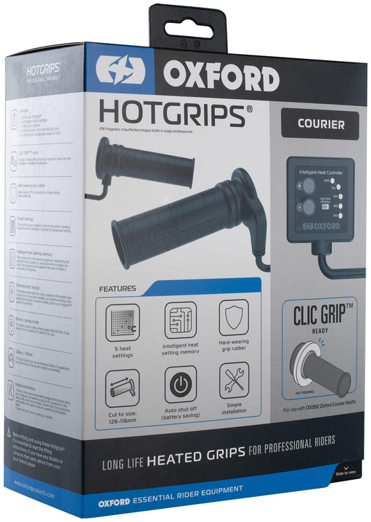 Oxford handvatverwarming courier hotgrips heated grips adv c 22+25mm open 5-stage