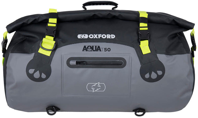 Load image into Gallery viewer, Oxford aqua t-50 bagagerol baggage roll t-50 black grey fluo

