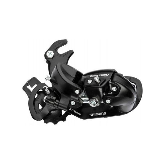Tourney TY300 achterderailleur 6 7-speed met haak zwart