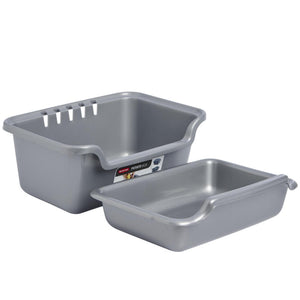 Curver aardappel schilbak 2-delig zilver 40x29,5x24,5cm