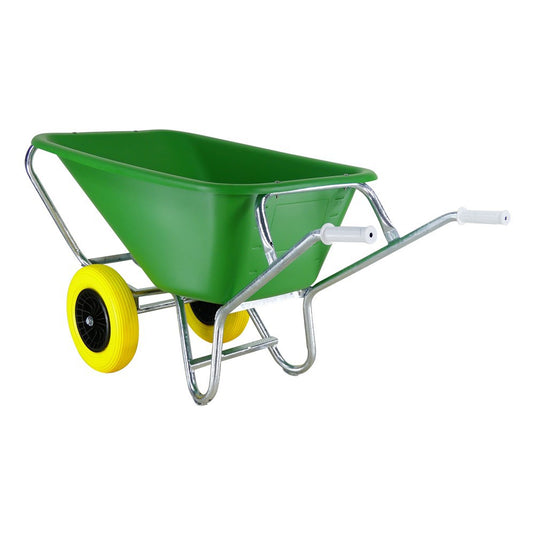 Fort producten kruiwagen f s 165l groen hdpe bak 2 wiel nooitmeerlek