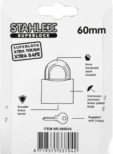 Afbeelding laden in galerijviewer, Producten hangslot superlock 60mm plus3sleutels
