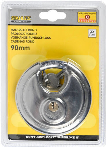 Producten hangslot discusslot 90mm plus2sleutels