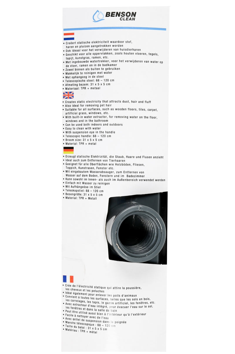 Afbeelding laden in galerijviewer, Producten rubberbezem 31cm met telescoopsteel 68 120

