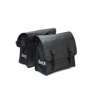 Tas dubbel beck classic mat zwart tarpauline 46l.