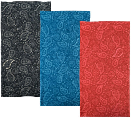 Oxford multifunktionstuch comfy neckerchief comfy paisley red 3-pack