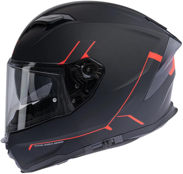 Spec-x integralhelm sx-82.03 r2 stinger helmet sx-82.03 r2 black matt red xl pin rea