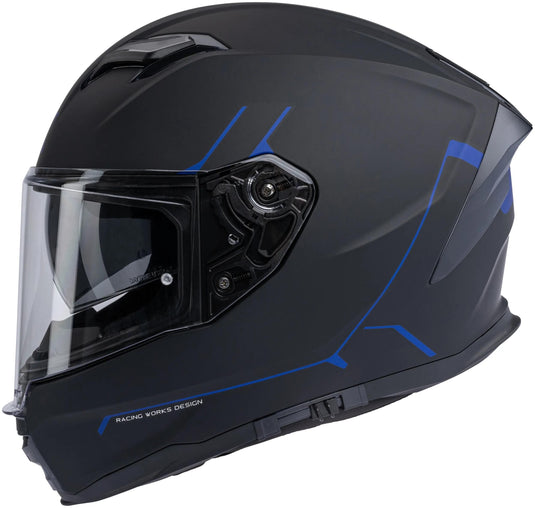 Spec-x integralhelm sx-82.03 r2 stinger helmet sx-82.03 r2 black matt blue m pin rea