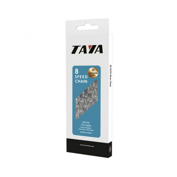 Taya chain octo 7/8 speed 1/2x3/32 116s. black | silver