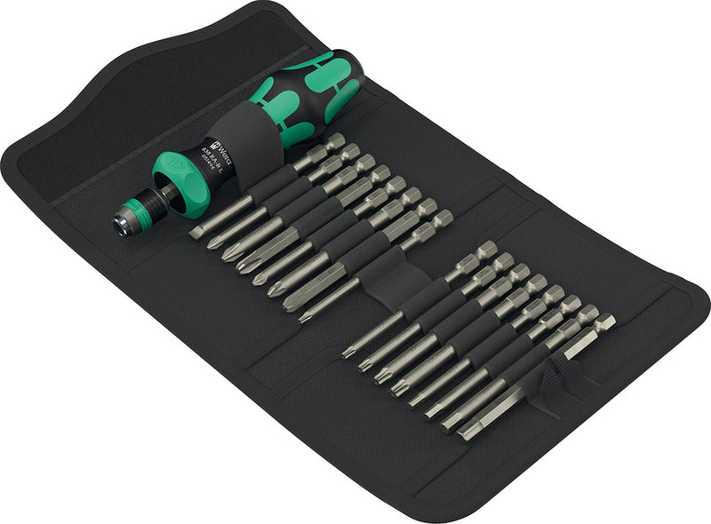 Load image into Gallery viewer, Wera kraftform kompakt 60 ra-r 1 with 17-piece bit set
