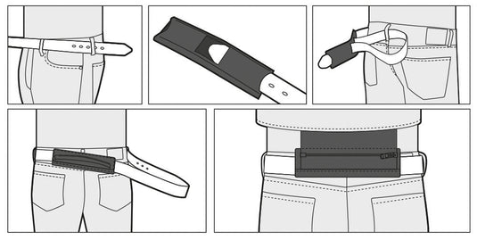 Oxford jacket verbindingsriem belt fastener black