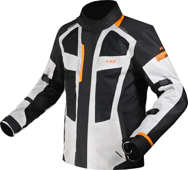 Ls2 jas scout jacket scout man black gray orange xxl
