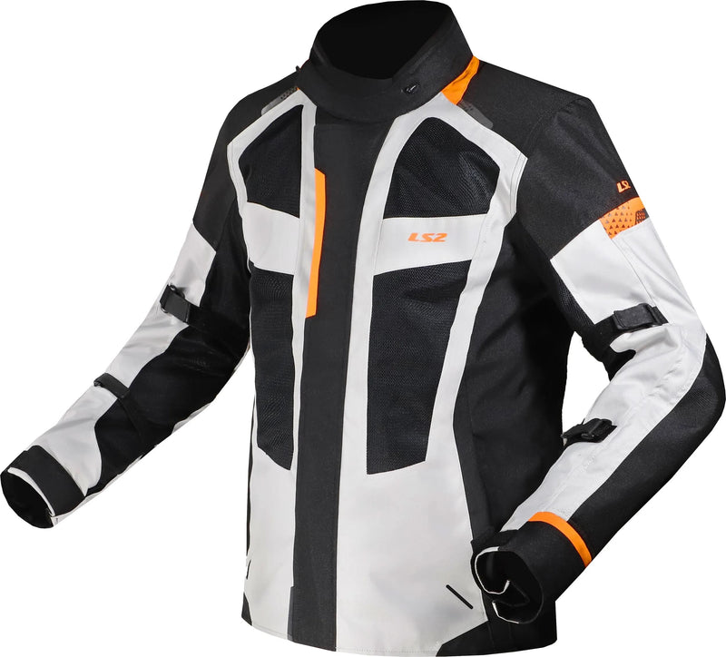 Load image into Gallery viewer, Ls2 jacke scout jacket scout man black gray orange xxl
