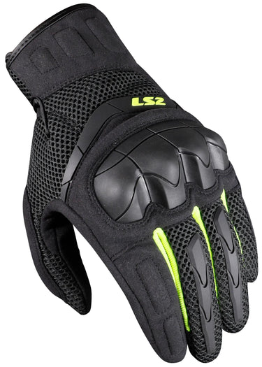 Ls2 handschoenen kubra man gloves kubra man anthracite h-v yellow l
