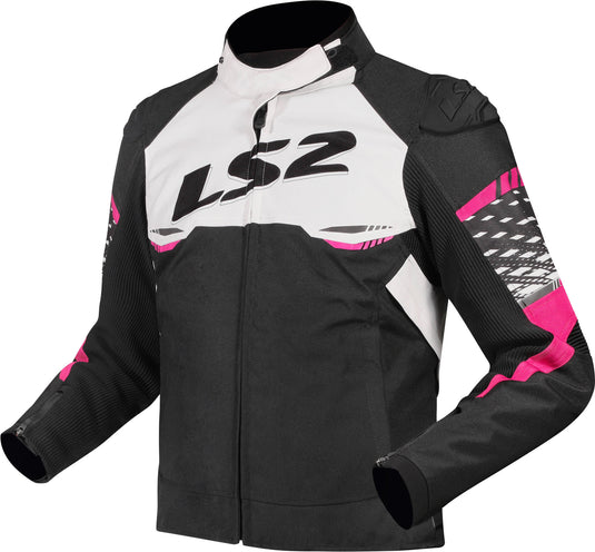Ls2 apex jas jacket apex ladies black white pink gr. m