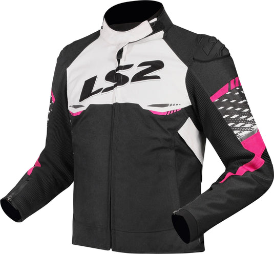 Ls2 jacke apex jacket apex ladies black white pink gr. l