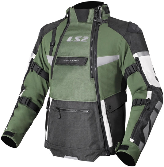 Ls2 jas x-master man jacket x-master men black green grey size xxl