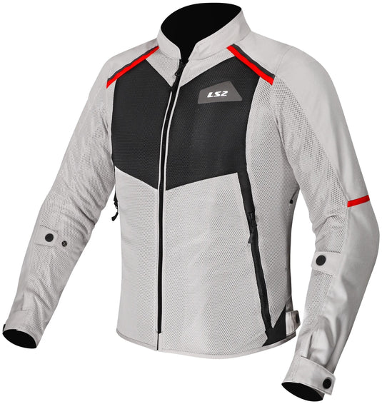 Ls2 jas breeze lady jacket breeze ladies gray black red size xl