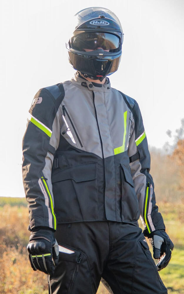 Load image into Gallery viewer, Oxford montreal 4.0 jas jacket montreal 4. black grey yellow size xl
