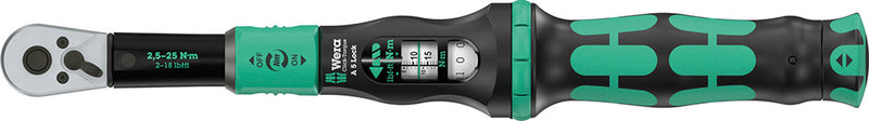 Load image into Gallery viewer, Wera a 5 torque wrench with torque lock, reversible ratchet 1 4 (2.5-25 nm)
