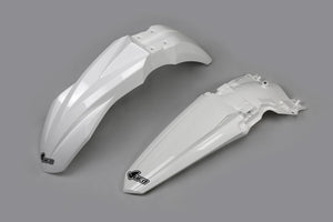 Ufo plast kotflügelsatz mudguard set ufo kawasaki white