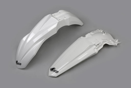 Ufo plast kotflügelsatz mudguard set ufo kawasaki white