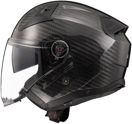 Ls2 jethelm of603 infinity ii carbon solid helmet infinity ii carbon black gr. s