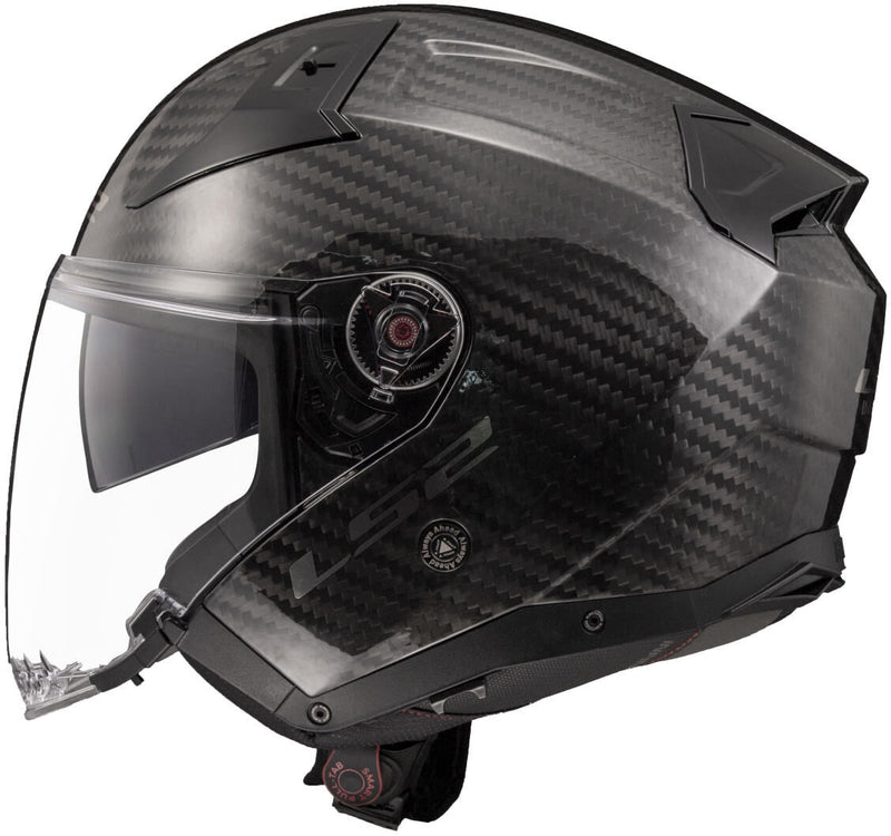 Load image into Gallery viewer, Ls2 jethelm of603 infinity ii carbon solid helmet infinity ii carbon black gr. 3xl
