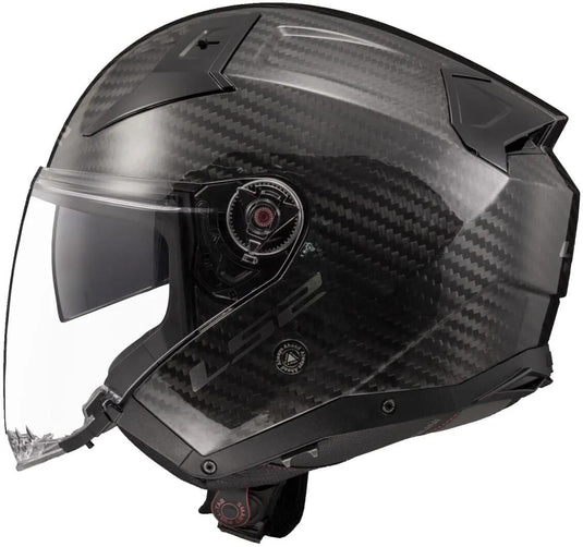 Ls2 jethelm of603 infinity ii carbon solid helmet infinity ii carbon black gr. xxl
