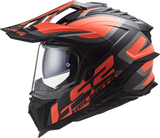 Ls2 endurohelm mx701 explorer alter helmet explorer age bw neonorange matt size x