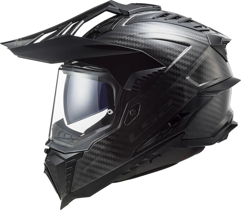 Load image into Gallery viewer, Ls2 endurohelm mx701 explorer carbon solid helmet explorer carbo black gr. xl
