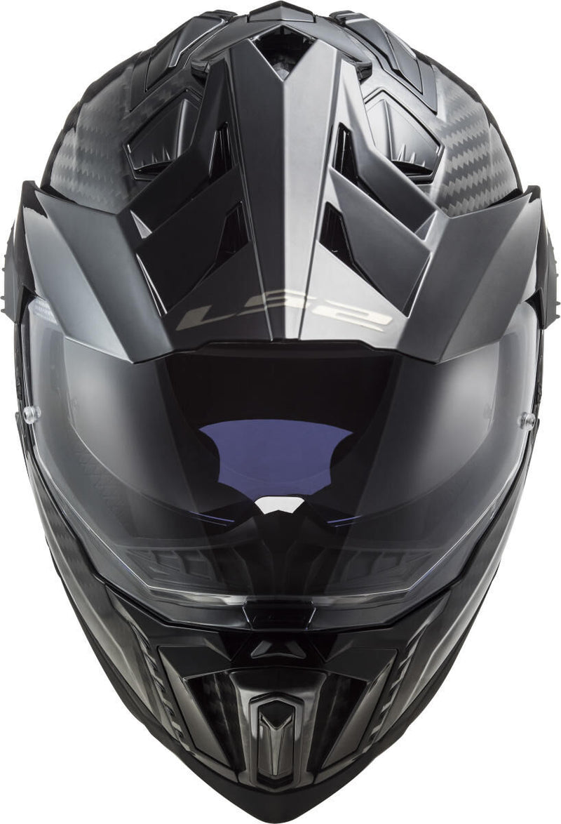 Load image into Gallery viewer, Ls2 endurohelm mx701 explorer carbon solid helmet mx701 exp.car. solid l black
