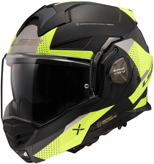 Ls2 klapphelm ff901 advant x oblivion helmet advant x obliv bw neon yellow matt gr. 3
