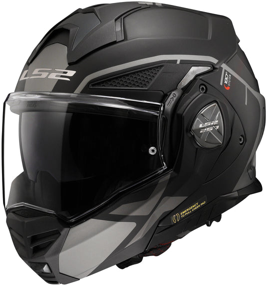 Ls2 opklaphelm ff901 advant x metryk helmet ff901 adv. x metryk xs black grey