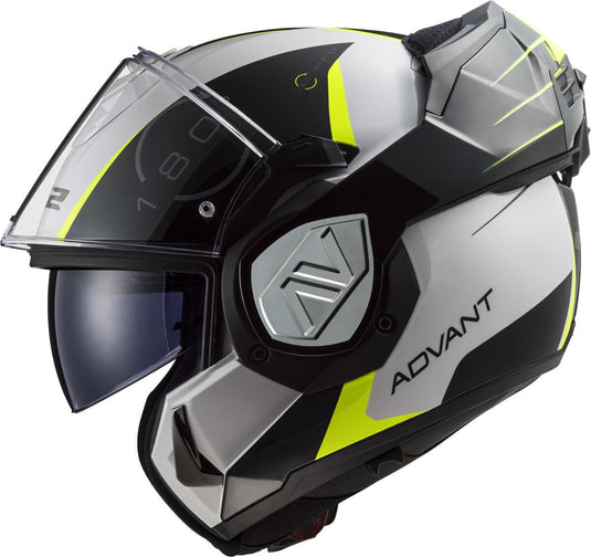 Ls2 opklaphelm ff906 advant codex helmet ff906 adv. codex xxl white bl yel.