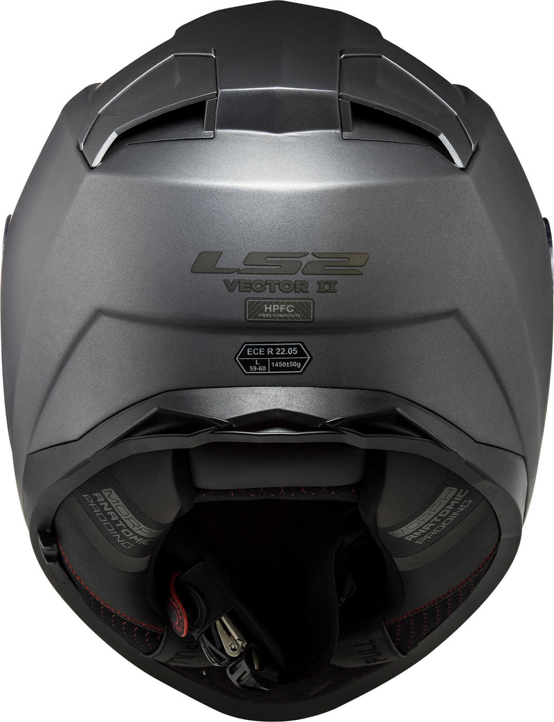 Load image into Gallery viewer, Ls2 integraalhelm ff811 vector ii solid helmet ff811 vect. ii solid xs tit. black

