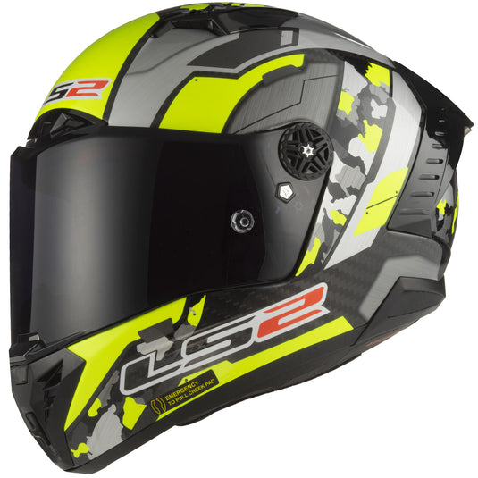 Ls2 integraalhelm ff805 thunder carbon space helmet ff805 thun.ca. space xxl yel. grey matt