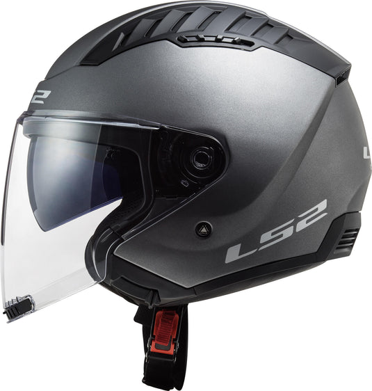 Ls2 jethelm of600 copter ii solid helmet copter ii soli titanium matt gr. s