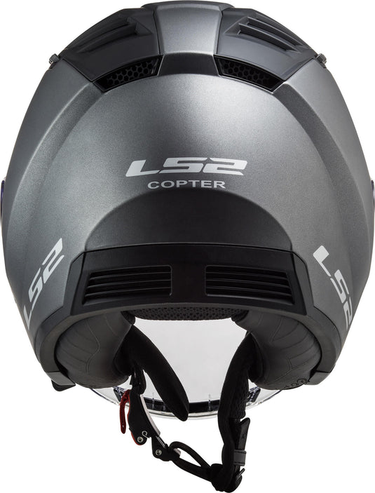 Ls2 jethelm of600 copter ii solid helmet copter ii soli titanium matt gr. s