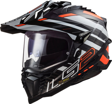 Ls2 endurohelm mx701 explorer carbon edge helmet explorer edge carbon bw ws or gr. m