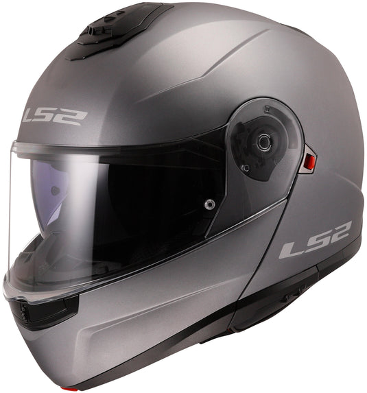 Ls2 opklaphelm ff908 strobe ii solid helmet ff908 strob.ii solid xl titanium matt