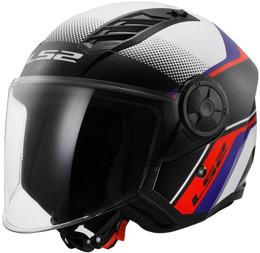 Ls2 jethelm of616 airflow ii rush helmet airflow ii of6 rush ws bl rt gr. xl
