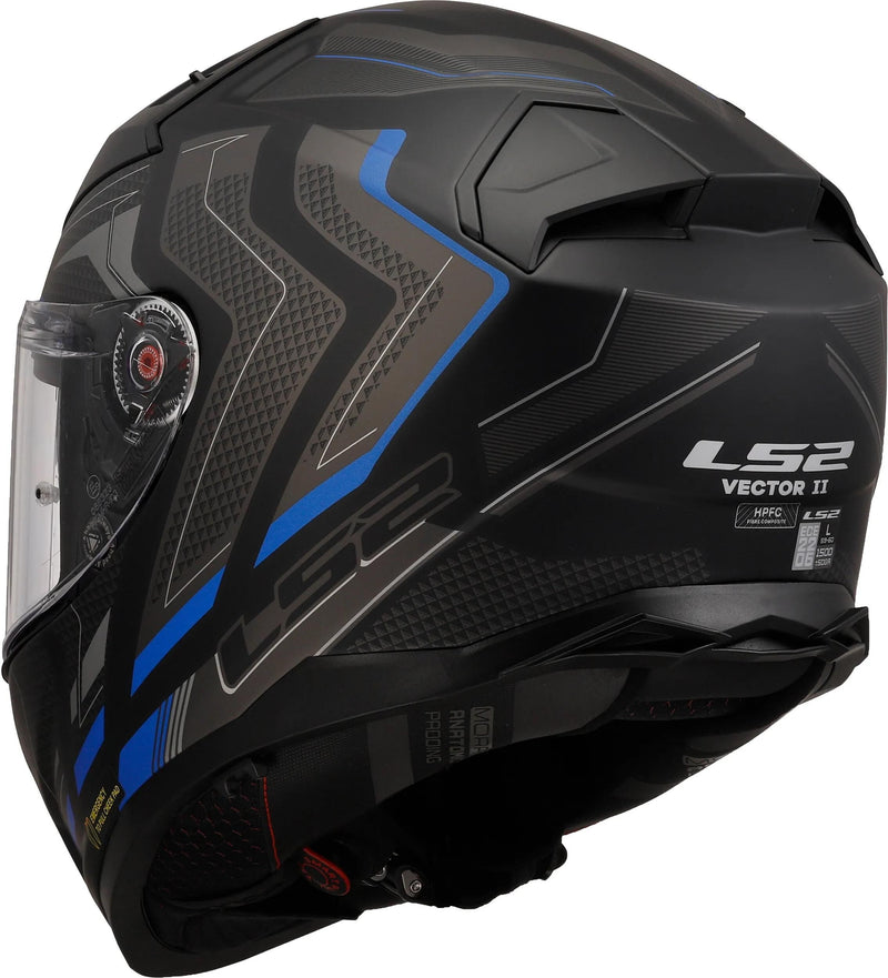 Load image into Gallery viewer, Ls2 integralhelm ff811 vector ii alizer helmet ff811 vector i alizer w. sw bl gr. xl
