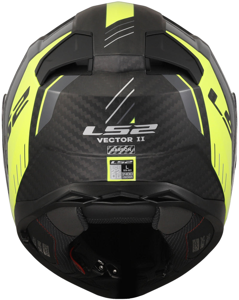Load image into Gallery viewer, Ls2 integraalhelm ff811 vector ii carbon grid helmet ff811 vector ii carb.grid m bl. yel.
