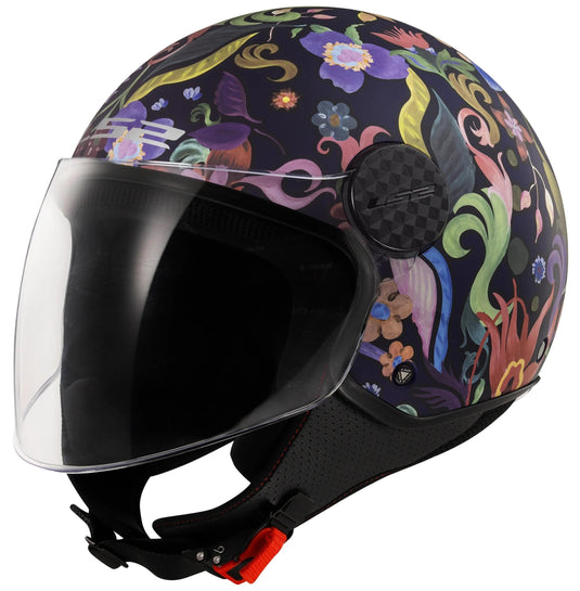 Ls2 jethelm of558 sphere lux ii bloom helmet of558 sphere lux ii bloom bl rs gr s